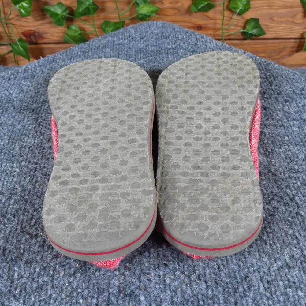Sanuk‎ Donna Girls Loafer Slip On Shoe Size 4Y Casual Comfort Pink White Marl